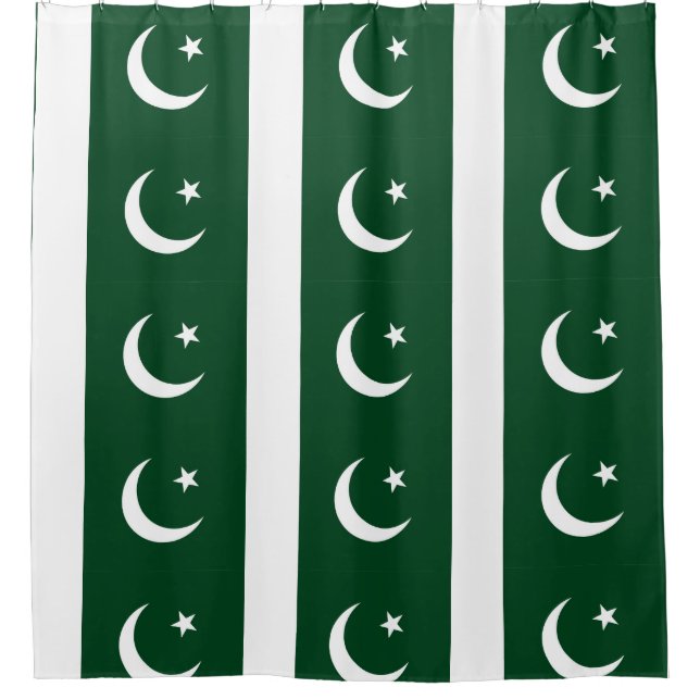 Duschvorhang mit Flagge Pakistans (Vorderseite)