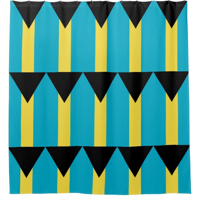 Duschvorhang mit Flagge von Bahamas (Vorderseite)