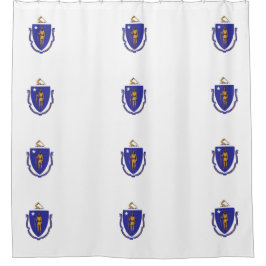 Duschvorhang mit Flagge von Massachusetts, USA