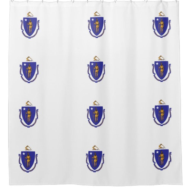 Duschvorhang mit Flagge von Massachusetts, USA (Vorderseite)
