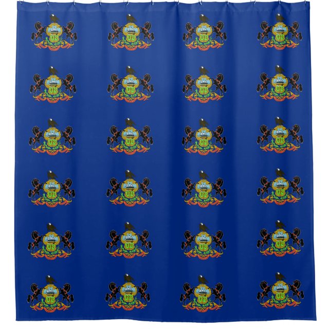 Duschvorhang mit Flagge von Pennsylvania, USA (Vorderseite)