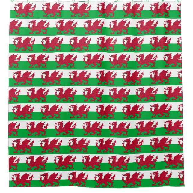 Duschvorhang mit Flagge von Wales, Vereinigtes Kön (Vorderseite)