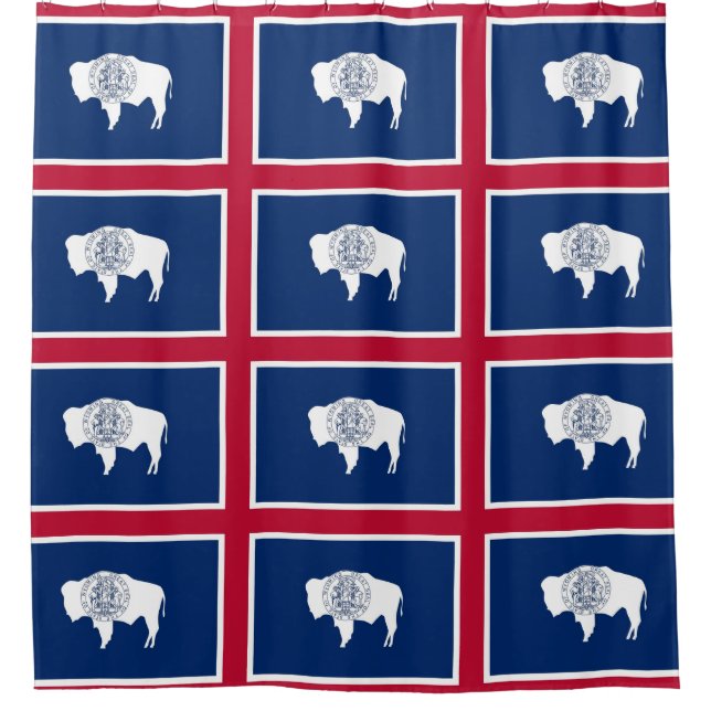 Duschvorhang mit Flagge von Wyoming, USA (Vorderseite)