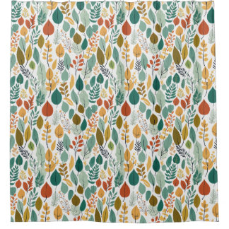 Duschvorhang mit Leaf-Thema