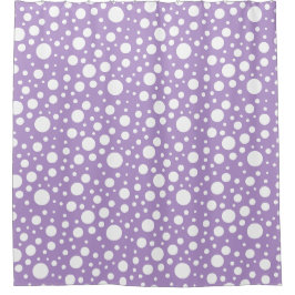 Duschvorhang mit lila Spots