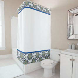 Duschvorhang mit Mehrfarbigen Medallien