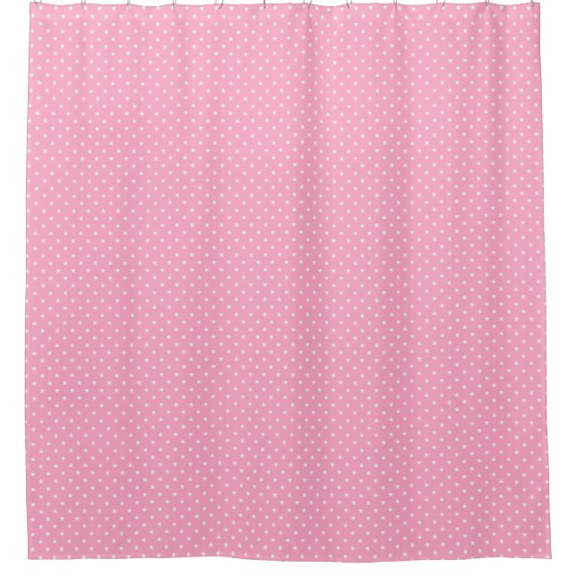 Duschvorhang mit rosa Sternen (Vorderseite)