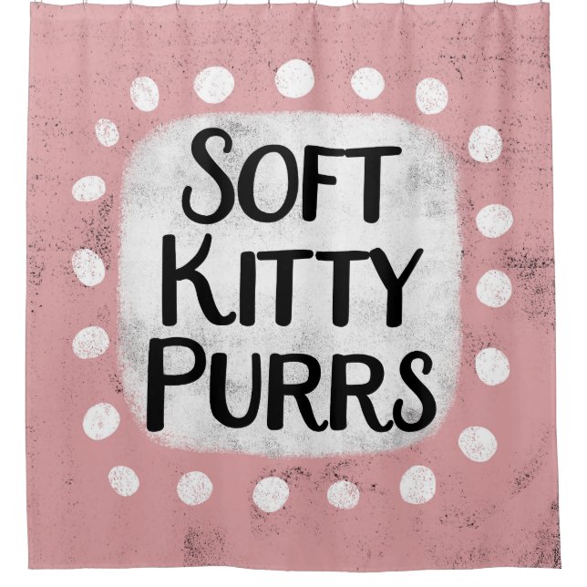 Duschvorhang mit Soft Kitty Purrys (Vorderseite)