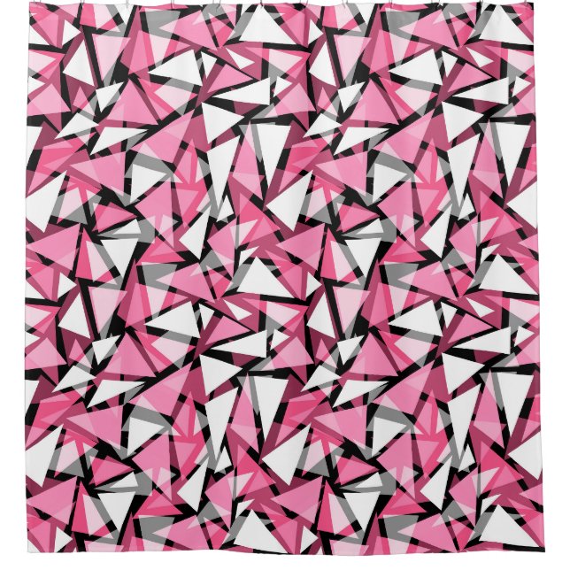 Duschvorhang Nahtlose geometrische Dreiecke (Vorderseite)