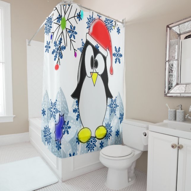 Duschvorhang Pinguin (Beispiel)