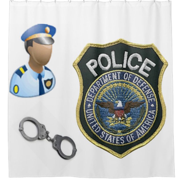 Duschvorhang Polizist (Vorderseite)
