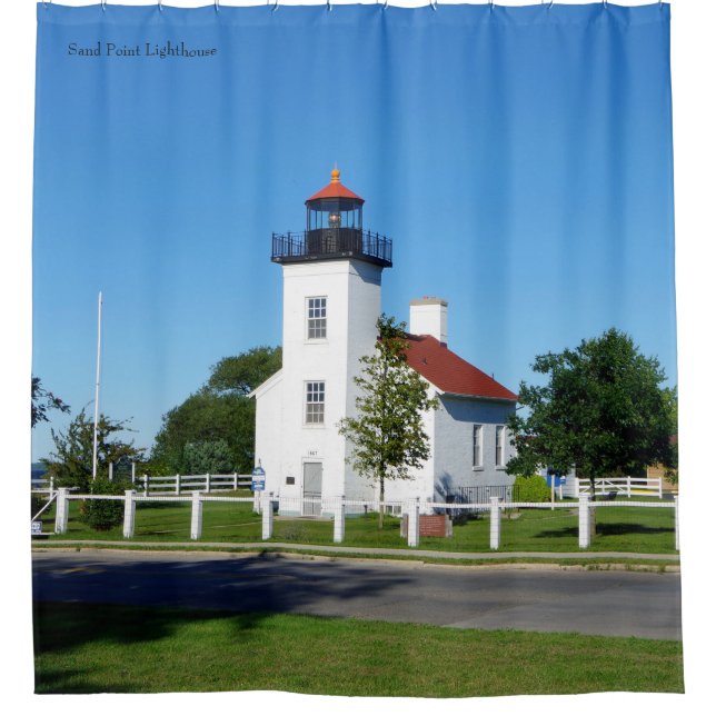 Duschvorhang Sand Point Lighthouse (Vorderseite)