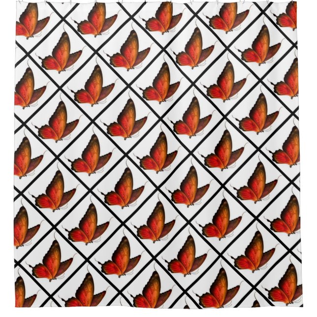 Duschvorhang/Schmetterlinge Duschvorhang (Vorderseite)