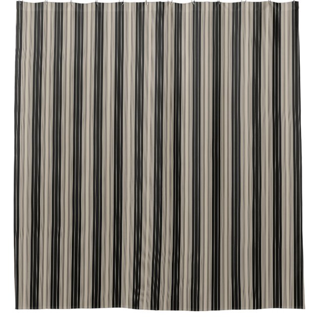Duschvorhang Schwarz-Beige Klassik HAMbyWG (Vorderseite)