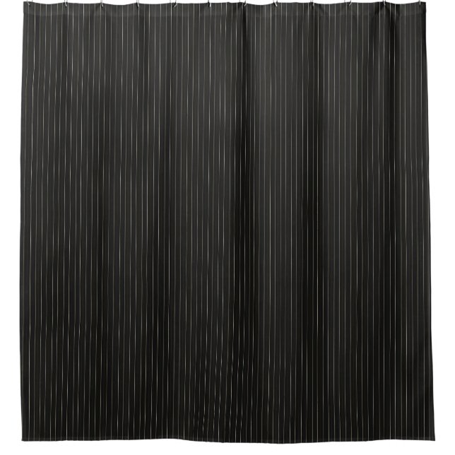 Duschvorhang Schwarz mit Creme Lines HAMbyWG (Vorderseite)
