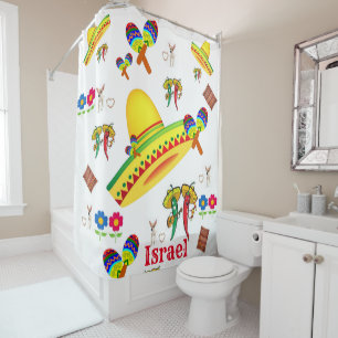 Duschvorhang Sombrero Hot Paprikaschoten