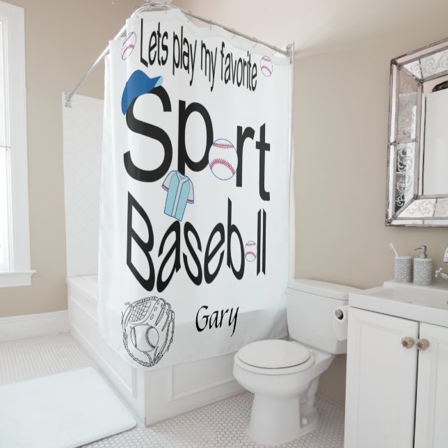 Duschvorhang SportBaseball (Beispiel)