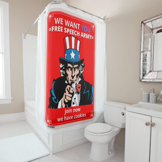 Duschvorhang "UNCLE SAM" (Beispiel)
