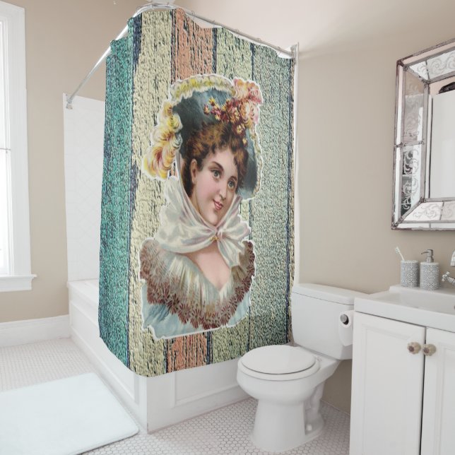 Duschvorhang Viktorianisch grün (Beispiel)