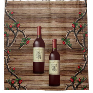 Duschvorhang Wein