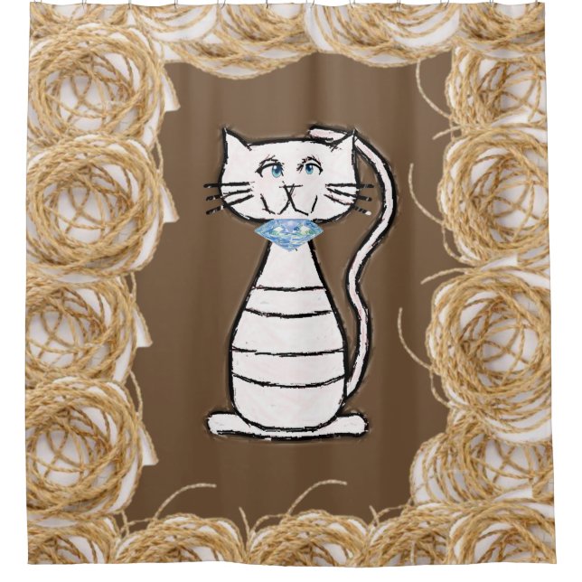 Duschvorhangkatze Duschvorhang (Vorderseite)