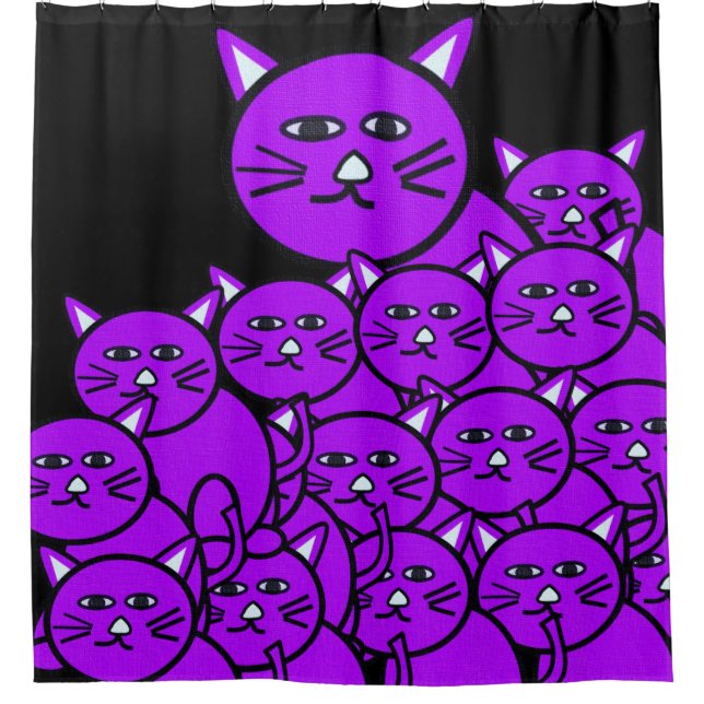 Duschvorhangkatzen Duschvorhang (Vorderseite)