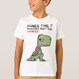 Duschzeit? Funny Towel T-Rex Dinosaur Cartoon T-Shirt