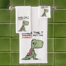 Duschzeit Lustiger T-Rex Dinosaurier Kinder Bad
