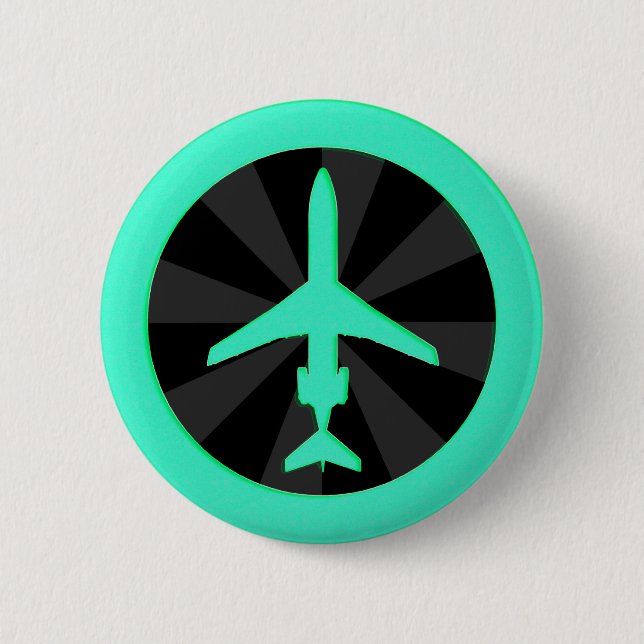Düsenflugzeug Button (Vorderseite)