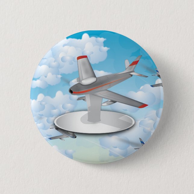 Düsenflugzeuge Button (Vorderseite)