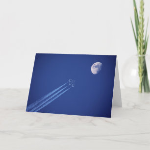 Düsenflugzeuge neben dem Mond British Columbia Karte