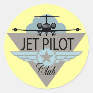 Düsenpilot-Verein Runder Aufkleber