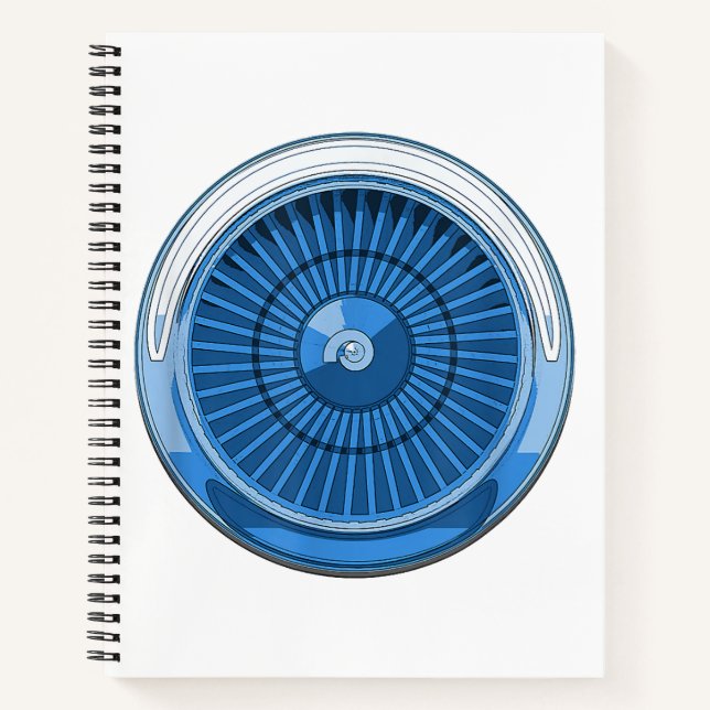 Düsentriebwerk Notizbuch (Vorderseite)