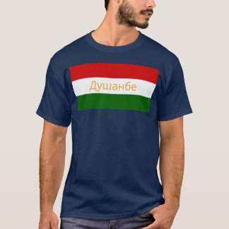 Dushanbe Stadt in Tadschikistan Flaggenfarben Gesc T-Shirt