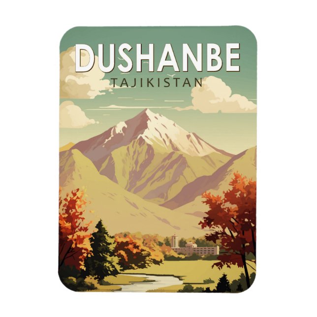 Dushanbe Tadschikistan Reisen Vintag Magnet (Vertikal)