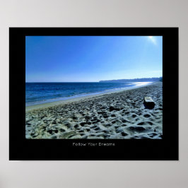 Dusk bei Malibu Beach Inspiration Zitat Poster