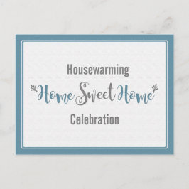 Dusk Blue Gray Zuhause Sweet Zuhause Housewarming  Einladungspostkarte