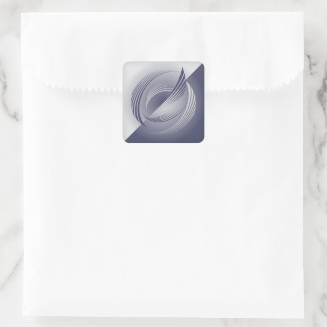 Dusk Feathers Quadratischer Aufkleber (Tasche)