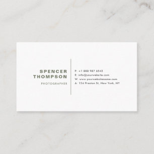 Dusk Green Modern Sans Serif Typografie Minimalist Visitenkarte