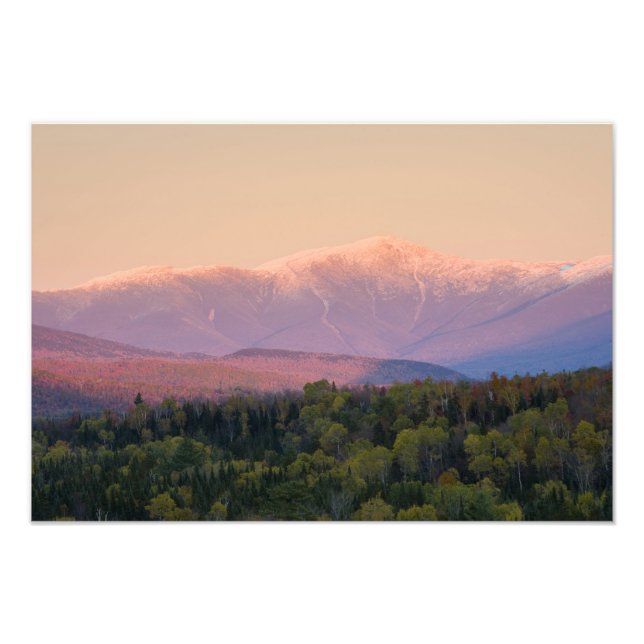 Dusk und Mount Washington in neuen Hampshire Fotodruck (Vorne)