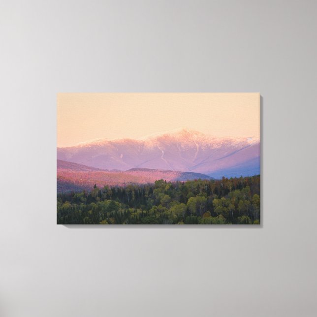 Dusk und Mount Washington in neuen Hampshire Leinwanddruck (Vorderseite)