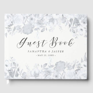 Dusk Watercolor Floral Mariage Livre d'or
