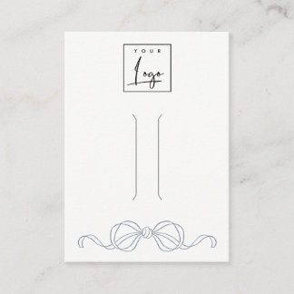 Dusky Blue Coquette Bogen Haarnadel Display Logo Visitenkarte