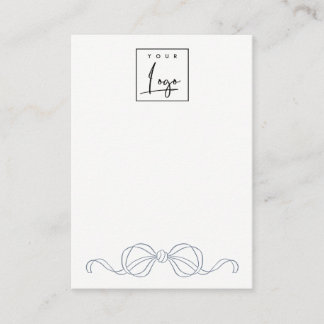 Dusky Blue Coquette-Bogen-Schmuckdisplay-Logo Visitenkarte