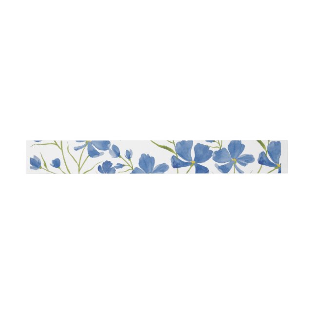 Dusky Blue Flower Einladungsbanderole (Flach)