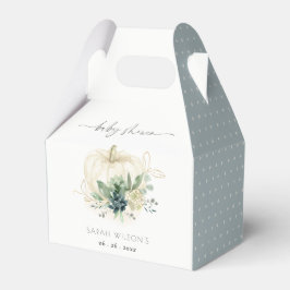 Dusky Blue Green Succulent Pumpkin Baby Dusche Geschenkschachtel