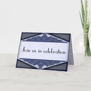Dusky Blue Vintage, carte d'invitation mariage