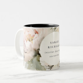 Dusky Blush Peony Zweifarbige Tasse