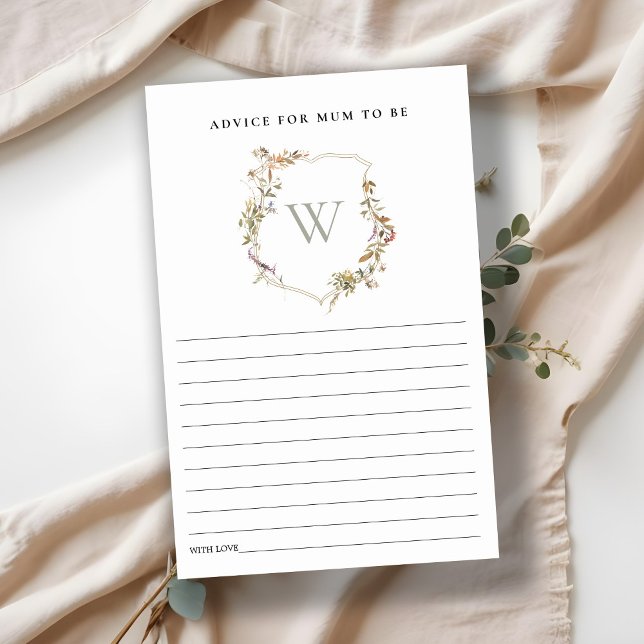 Dusky Blush Wildblume Wappen Babydusche Beratung (Von Creator hochgeladen)