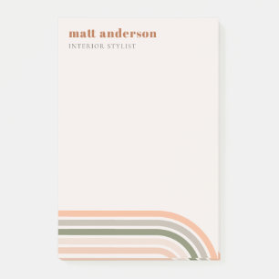 Dusky Bold Retro Rainbow Wüste Chic Blush Rust Post-it Klebezettel